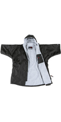 2023 Dryrobe Advance Junior Short Sleeve Changing Robe DR100 - Black / Cinzento